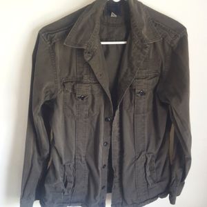 Converse Army Green Button Shirt